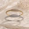 Inlaid with Zirconium Round Buckle Bracelet, Light Luxury and High-end Bracelet, Exquisite and Versatile Commuting Jewelry