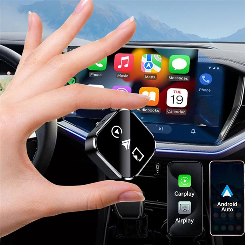 DIGIT-Airplay Carplay Android Auto Wireless 3In1 USB Dongle Adapter Plug and Play Wired Carplay To Wireless
