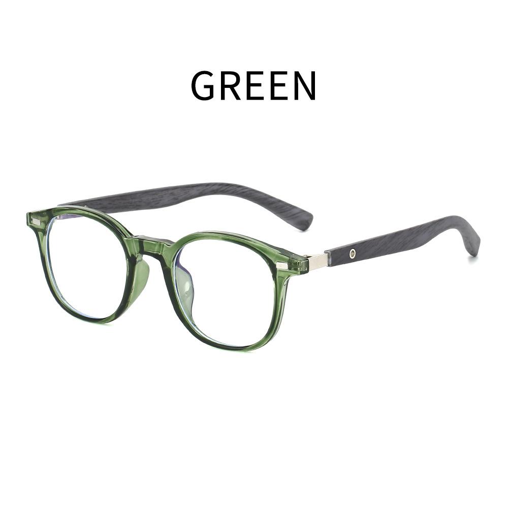 

Retro Wood Grain Anti Blue Light Reading Glasses Men S And Women S Fashionable Casual High-Definition Presbyopia Glasses 0
