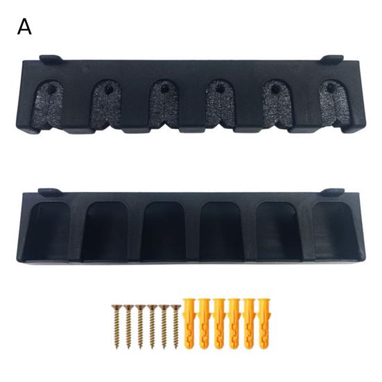 Suporte de parede para vara de pescar 6/8 furos multifuncional vertical horizontal vara de pesca display armazenamento organizador suporte acessórios de pesca
