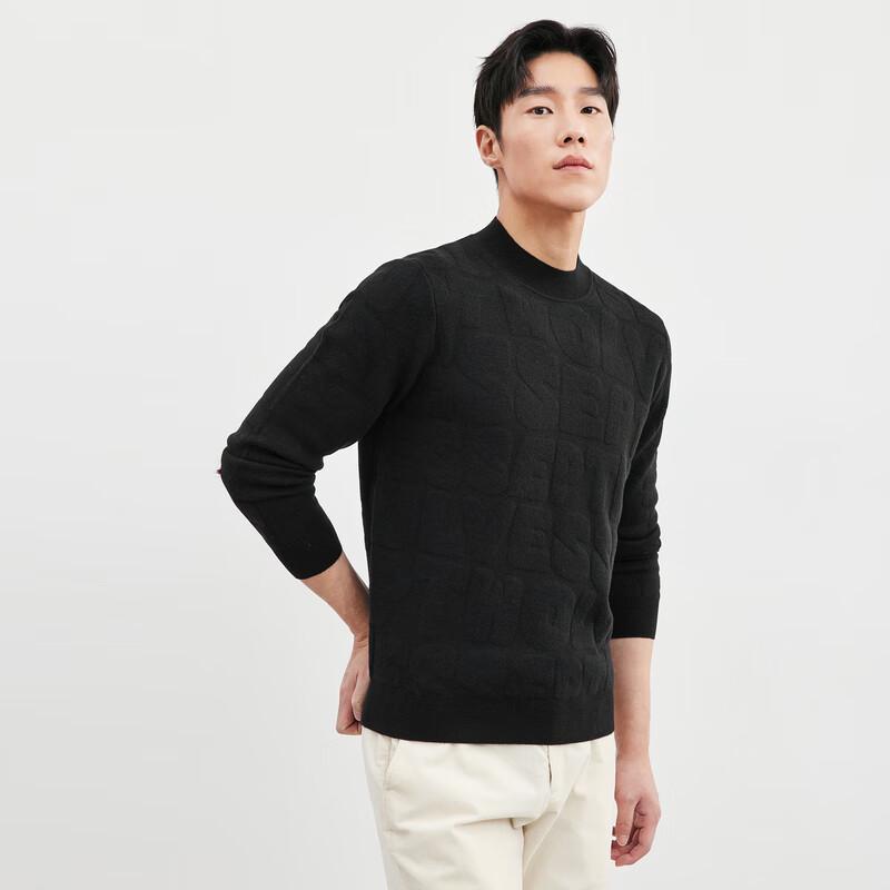 

Septwolves Men s Jacquard Crew Neck Letter Sweater L