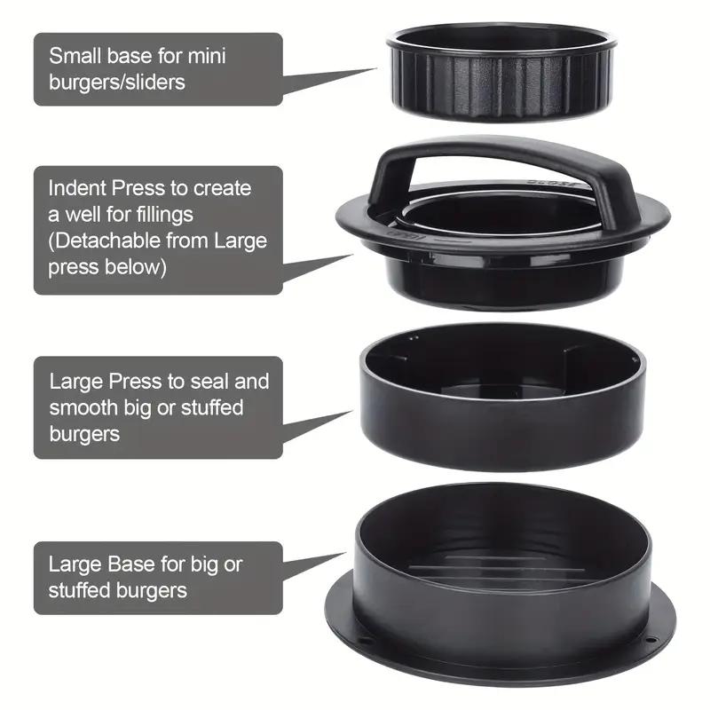 Burger Press Mold & Patty Press Maker 3 in 1 Stuffed Hamburger Patty Maker Perfect for Beef,Chicken Patties-Kitchen Press Tool