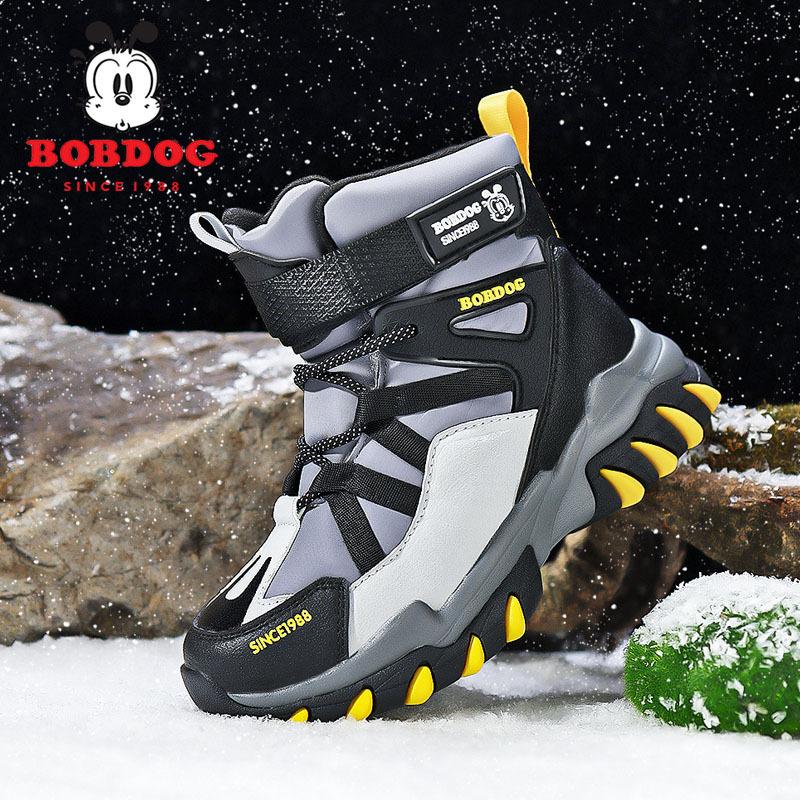 

Babu Bean Boys Зимние сапоги 2025 Зима Новые детские зимние сапоги для среднего и старшего возраста Уличные нескользящие теплые хлопковые сапоги 39