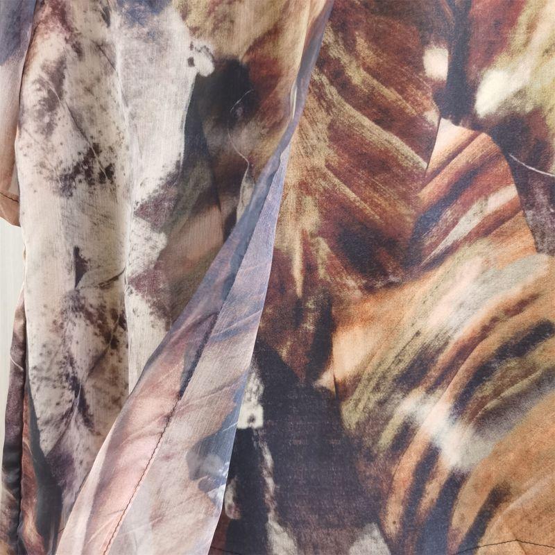 Summer Clothes 2023 New Arrival Fashion Middle-Aged and Elderly Women Classy Artificial Silk Plus Size Fashionable Short Sleeve T-shirt Small Shirt