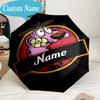 Custom Name Umbrella Cowardly Dog Adventure Umbrella 8-Frame for Travel, Camping, Casual Lightweight Portable, Essential for Family Gifts