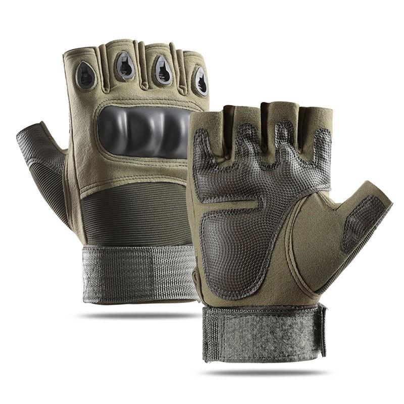 Tactical Half-Finger Gloves Men Military Style Training Workout Cycling Motorbike Use Touchscreen Compatible