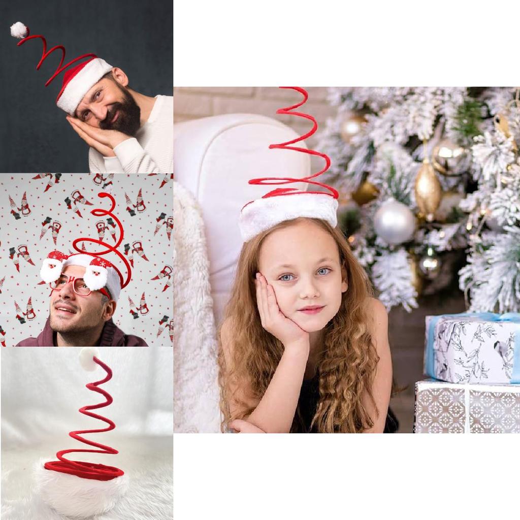 Festive Red Spring Christmas Hat For Fun Holiday Headwear And Unique Decorations