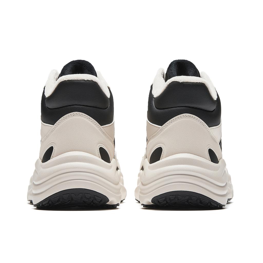 Anta Walker Winter High-Top Casual Shoes With Warm Lining Men Sneakers Black Gray 912618923-4