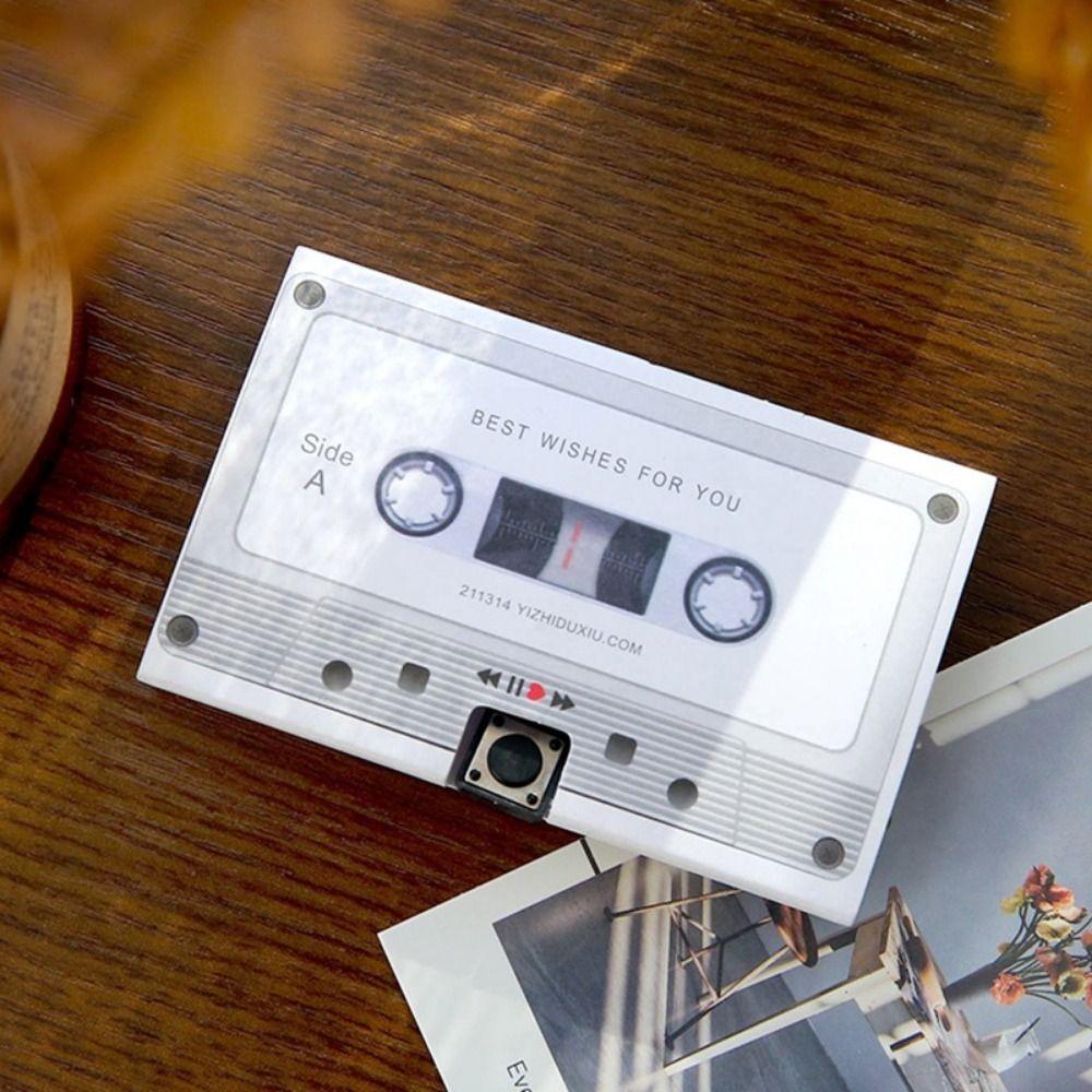 DIY Cassette Tape Greeting Cards 60 Seconds Congratulation Cards NEW Recordable Greeting Card  Gift