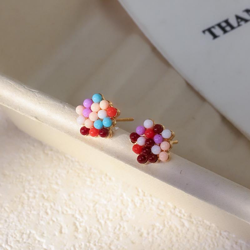 Summer Candy Color Beaded Earrings - Sweet, Cute, Minimalist Jewelry