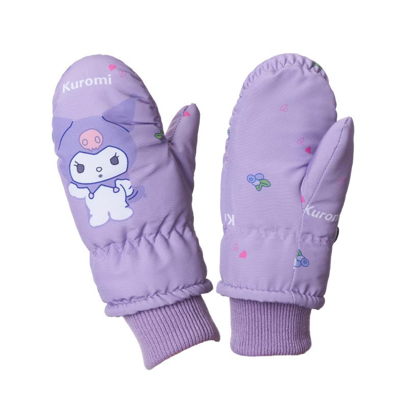 Samt-Skihandschuhe: Rutschfest, Warm und Dick für Kinder im Alter von 2-5 Jahren