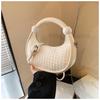 IELGY Retro Woven Messenger Bag Niche Design Portable Commuter Dumpling Bag