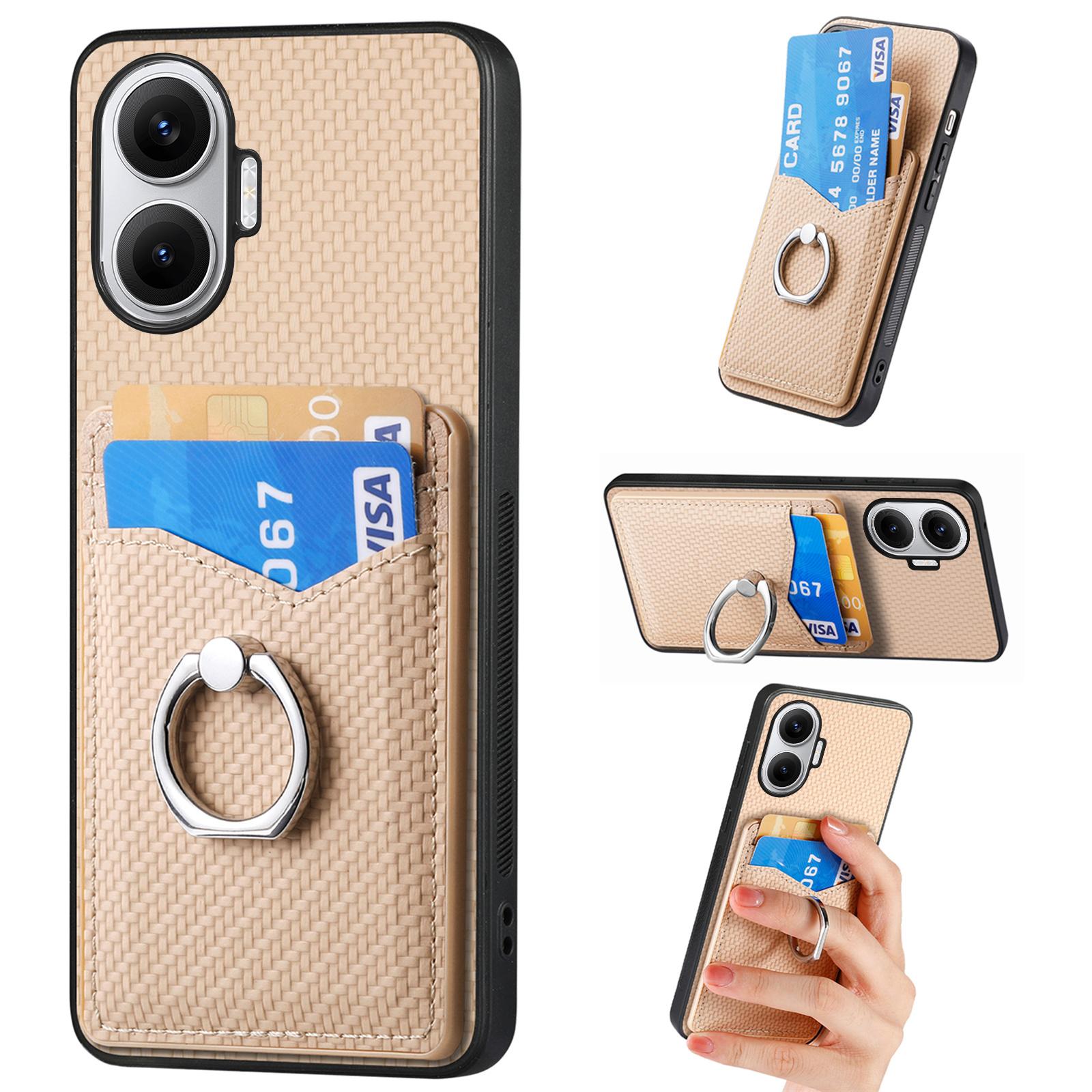 

For Xiaomi Redmi Turbo 4 Pro 5G Case Card Slots Ring Holder Kickstand Phone Cover E