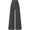 Solid Color Vintage Casual Loose High Waist Wide Leg Long Trousers For Women