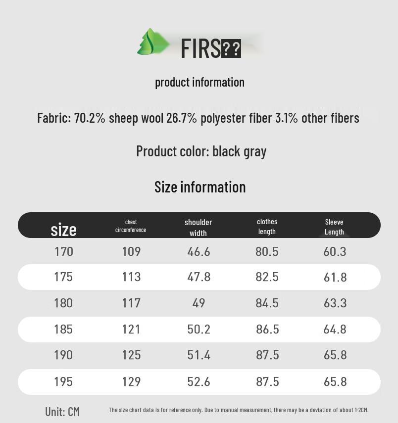 Shanshan Men's Wool Blend Double-Faced Overcoat