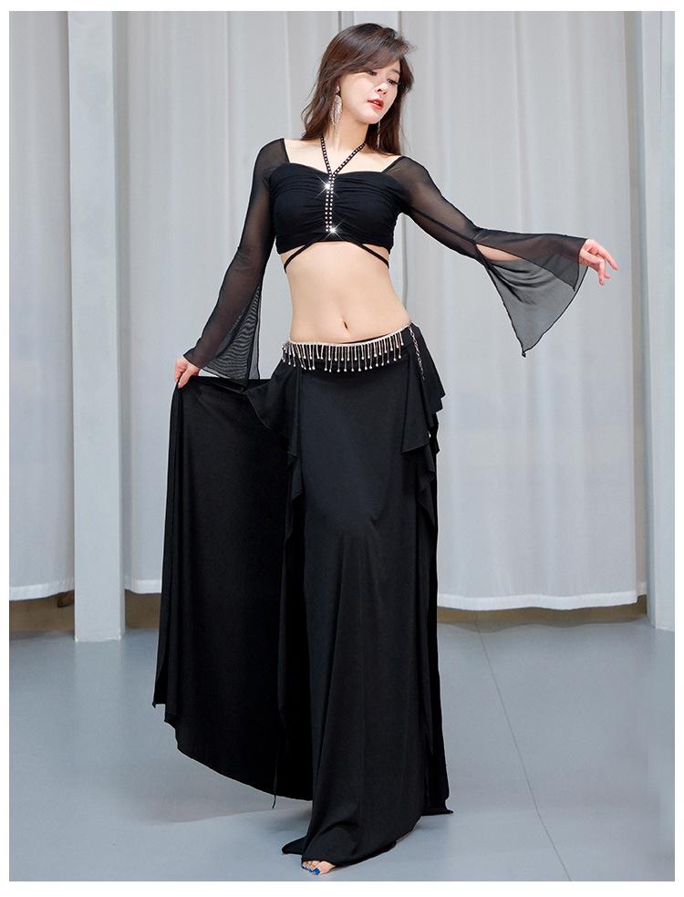 Huayu Women's Oriental Belly Dance Costume with Belly-Covering Suit for Autumn/Winter 2025