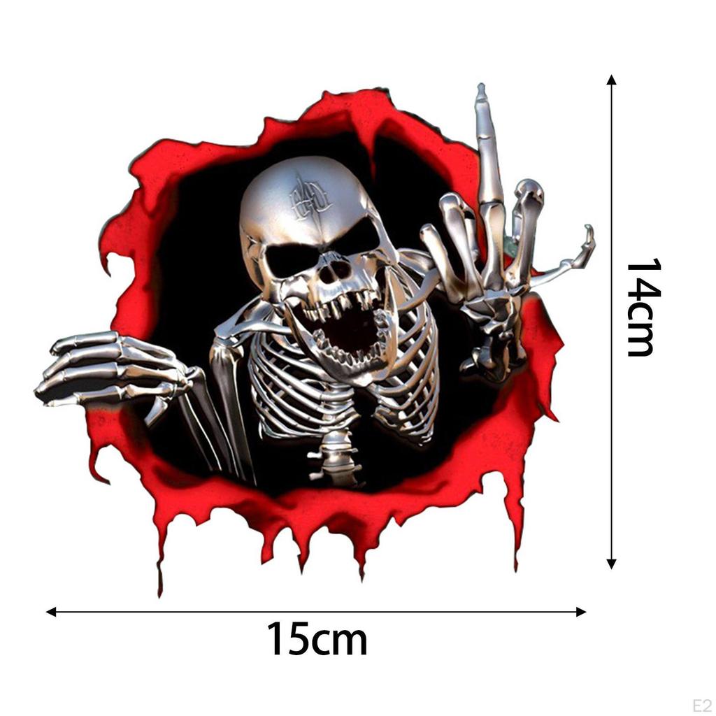 Skeleton Skull Decal Unique Premium Cool Car Sticker for Bike Walls