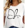European Sizes Elegant Artistic Patterned Print Women'S Short-Sleeve T-Shirt