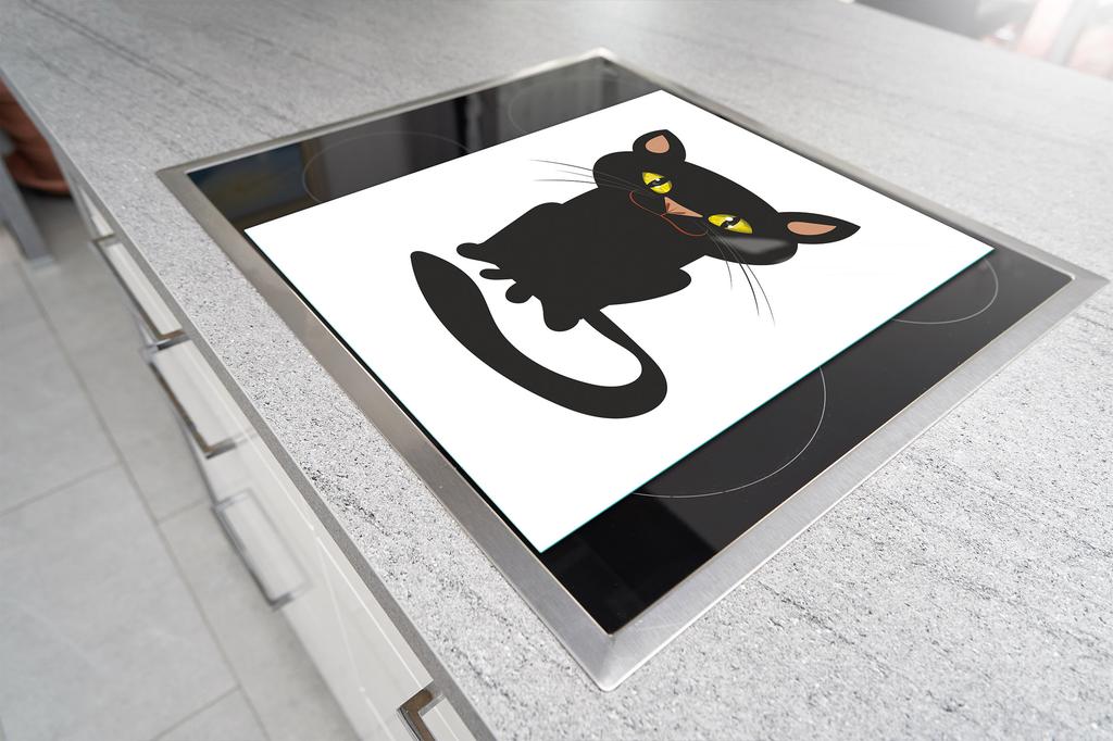 GLAS-SCHNEIDEBRETT 45x52 KATZE