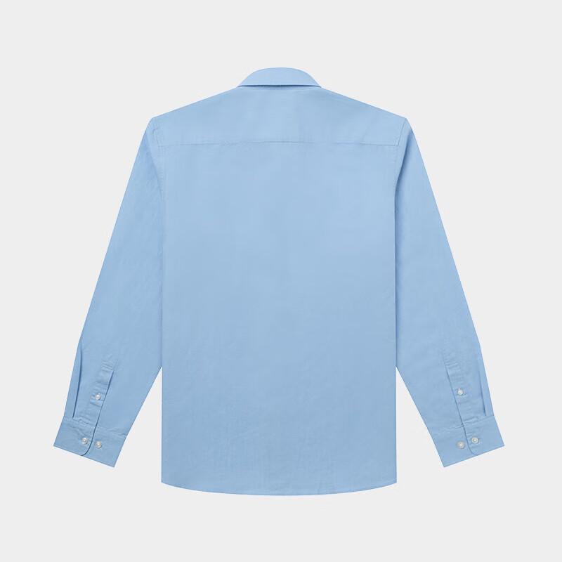 Hazzys Men's Solid Cotton-Linen Long Sleeve Shirt