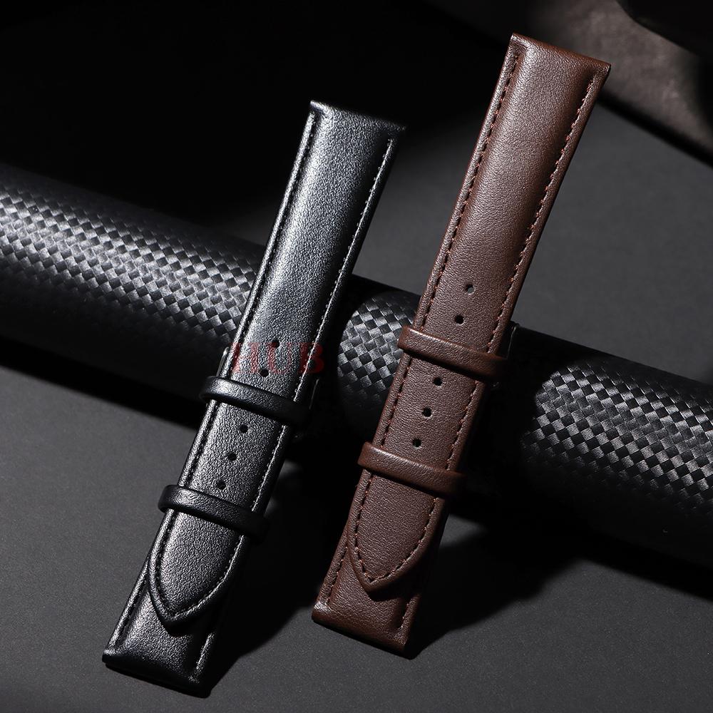 14mm 16mm 18mm 20mm 22mm 24mm Cowhide Watch Strap for Samsung Galaxy Watch 8/7/6/5/4 Smartwatch Wristband for Men Women Bracelet
