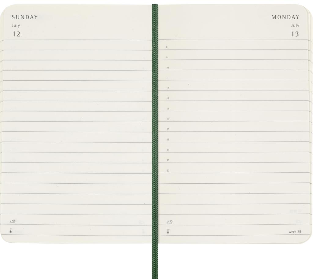 Moleskine 2026 Daily Pocket Size X Soft Myrtle Starting In January Planner, 12-Month Diary, (9cm 14cm), Cover, Green, DSK1512DC2Y26,