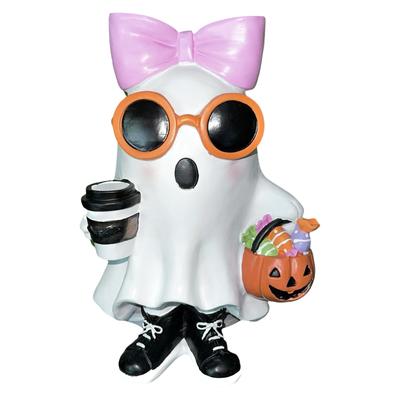 Bow Ghosts Halloween Party Atmosphere Desktop Decoration Ornaments Cute Ghosts Garden Decor Ghosts Garden Decorative Supplies
