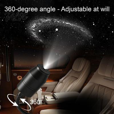 Portable Star Projector USB Ambient Light with 360° Adjustable Hose, LED Night Starry for Car Bedroom Office, Romantic Sky Atmosphere Lamp Projection