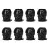 200pcs Skull Shaped Tattoo Ink Cup Professional Disposable Makeup Microblading Pigment Holder with Base Black