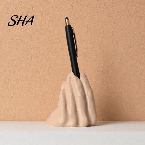 Porte-stylo Créatif Geste de la Main Drôle pour Bureau, Support à Crayons Original Imprimé en 3D, Organiseur de Bureau Accessoires de Bureau Bord Lisse