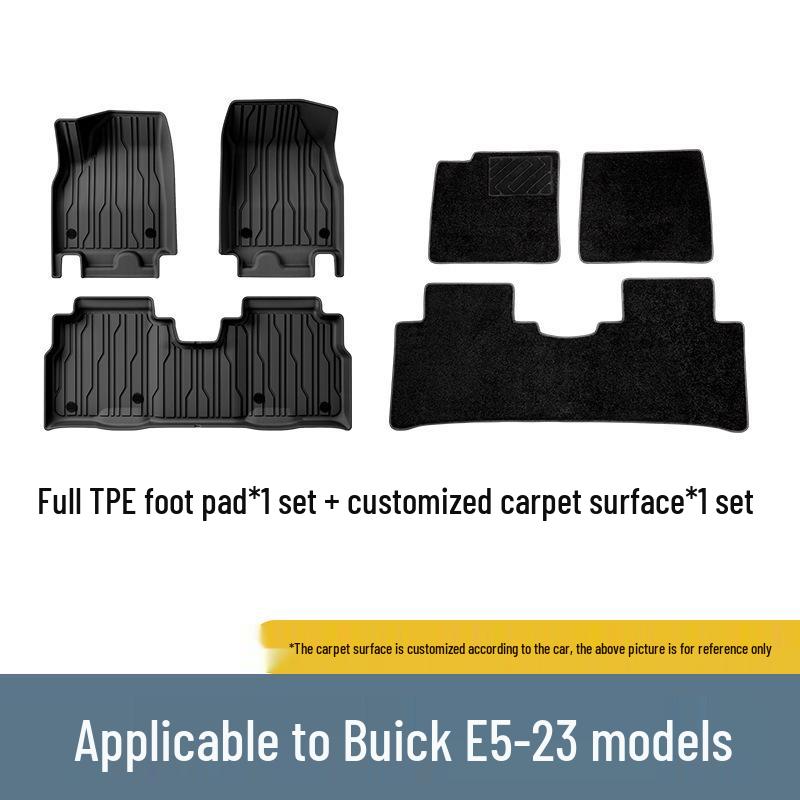 Eco-Friendly TPE Floor, Trunk, and Stain-Resistant Seat Mats for 2023 Buick E5 Models