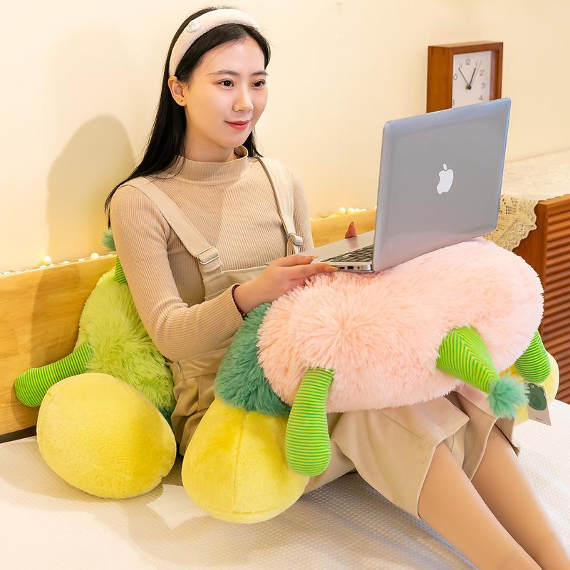 Funny Hilarious Smiley Big Feet and Waist with Office Companion To Sleep On The Pillow To Send Friends Birthday Gifts Bay Window Decoration