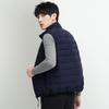 Vest Men's 90% High Down Down Autumn New Korean Style Trendy Simple White Duck Down Solid Color Stand Collar Vest Jacket