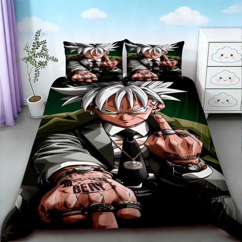Duvet Cover Dragon Ball Anime Soft  Comfortable Twin Single King Kids Adult Gift Three Piece Set Decorative Bed Sheet Pillowcase