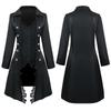 Dámské krajkové lemování Vampire Gothic Dlouhá bunda Smoking Frak Halloween Šaty Frock Coat Steampunk