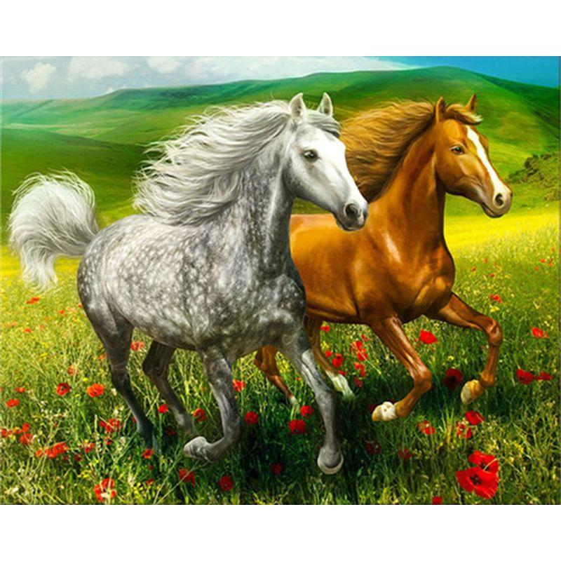 5D Diamond Painting Animals Cross Stitch Full Round Drill Painting Embroidery Craft Home Decor