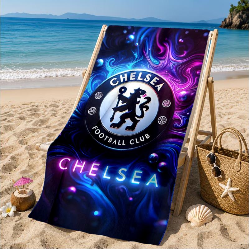 Football Club Emblem lion Beach Towel, Microfiber Beach Towel, Perfect For Pool, Beach, Travel, Home Decor Beach Party Fan gifts