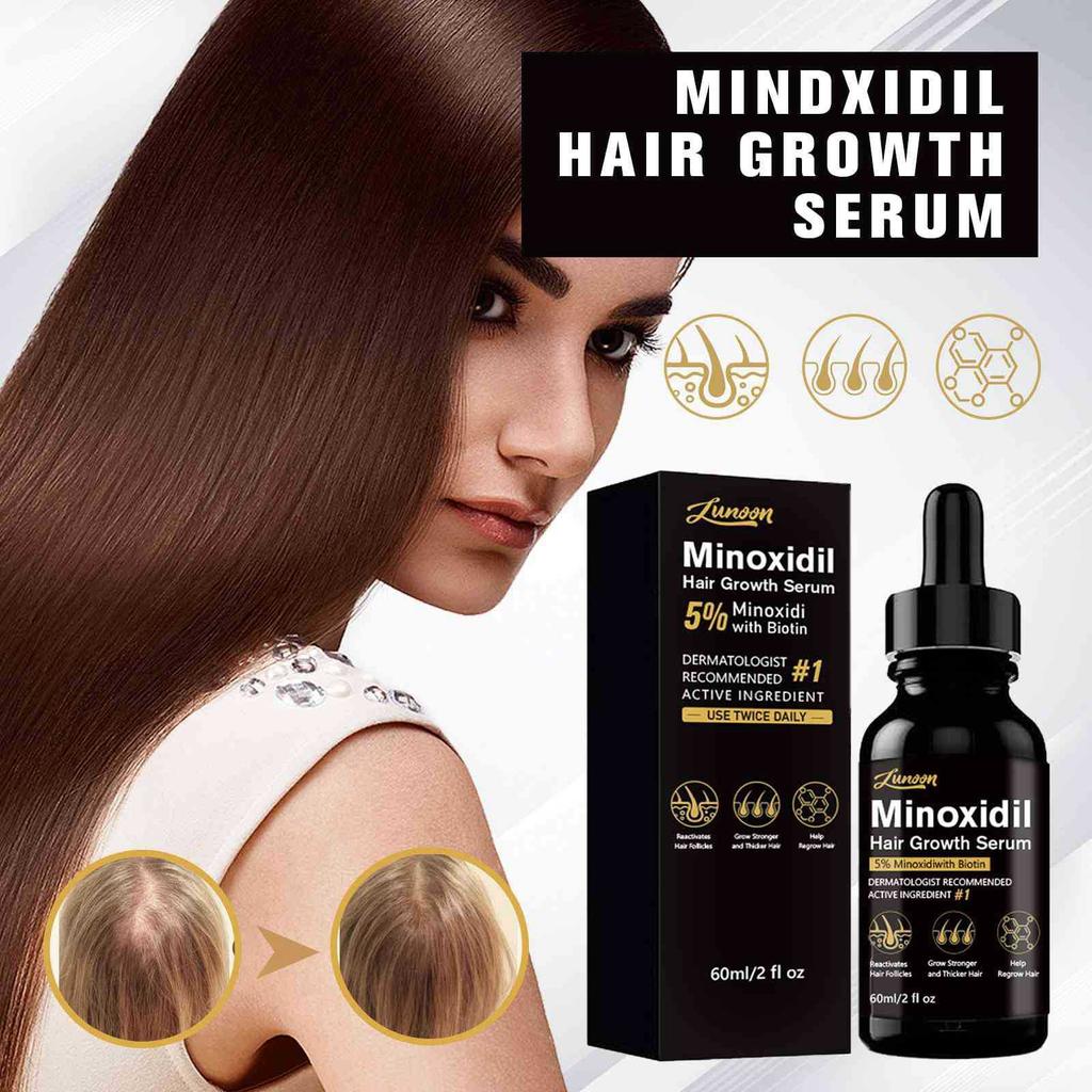 L'essence épaississante pour cheveux favorise la force des cheveux pour hommes et femmes, liquide nourrissant anti-chute et croissance des cheveux 60 ml