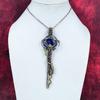 Sodalite Pendant Copper Wire Wrapped Pendant Key Jewelry Handmade Decent Pendant Copper Wire Jewelry Natural Gemstone Pendant Gifts for Mom