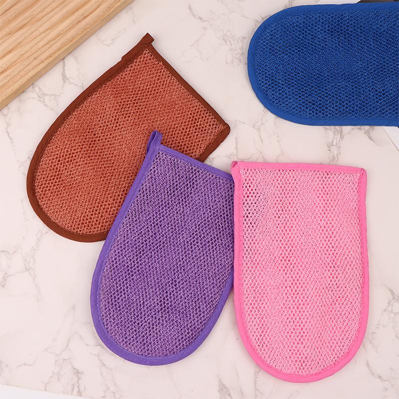Damen Herren Badehandschuhe Spa Peeling Duschbürste Körperreinigung Peelinghandschuh Rubbeln Tote Haut Handschuhe Duschtuch Schaum Körpermassage
