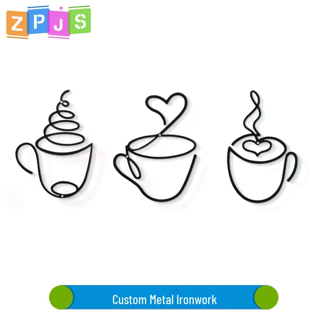 Custom Iron Coffee Wall Art - Indoor Cafe Decoration