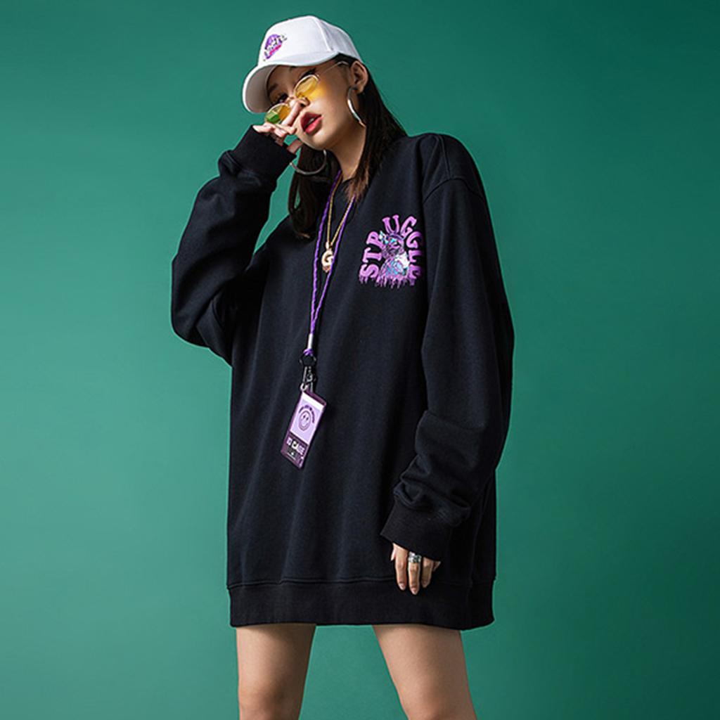Sudaderas con capucha de algodón de alta calidad sudadera de mujer con  estampado de otoño Sudaderas de moda urbana de gran tamaño Hip Hop Cool  Pullover Tops comprar a buen precio —