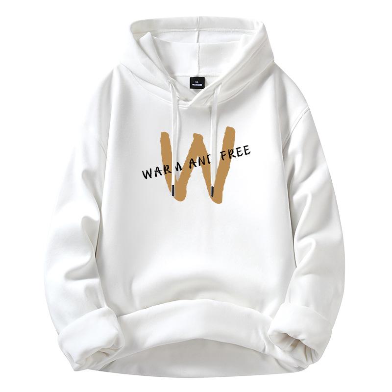 Men's hoodie autumn and winter new sweater cotton thickened loose men's jacket