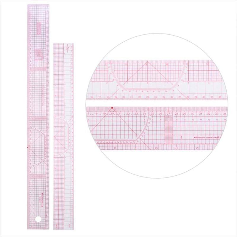13Pcs Sewing Ruler Line French Curve Ruler Cutting Mat Set Yardstick Sleeve French Curve Cutting Knife Ruler Sewing Tool