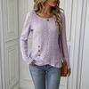 Весенний Новый Модный Женский Вязаный Топ, Однотонный Жаккардовый Кардиган на Пуговицах с Длинным Рукавом, Повседневный Вязаный Изделие в Американском Стиле для Женщин