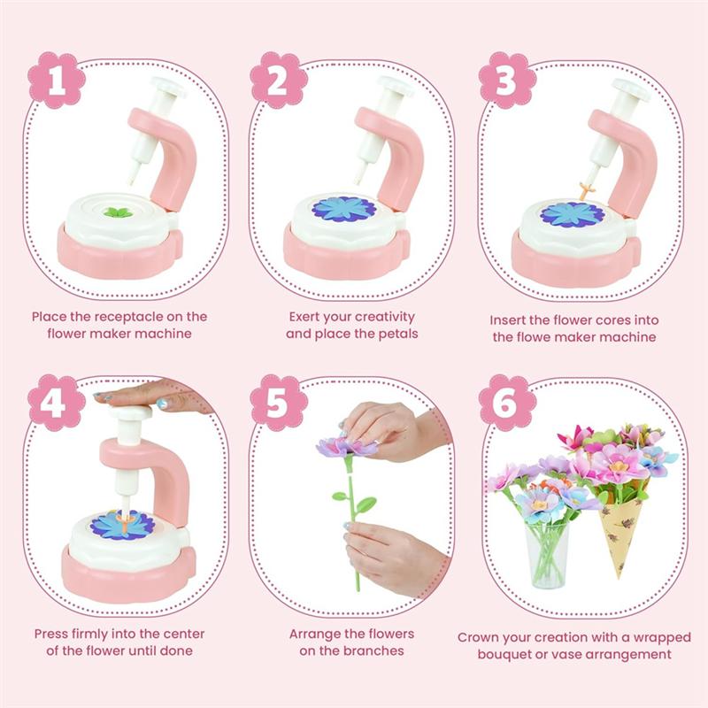 M-Modern-Flower Making Kits For Kids, DIY Fabric Flower Bouquets Kit, Birthday Christmas Gifts For Girls Boys Teens