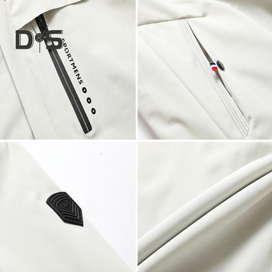 Menn Høst Hettejakke Vindjakke med Glidelåslommer Tykt Fôr Ensfarget Casual Hettegenser for Vinter Utendørsaktiviteter