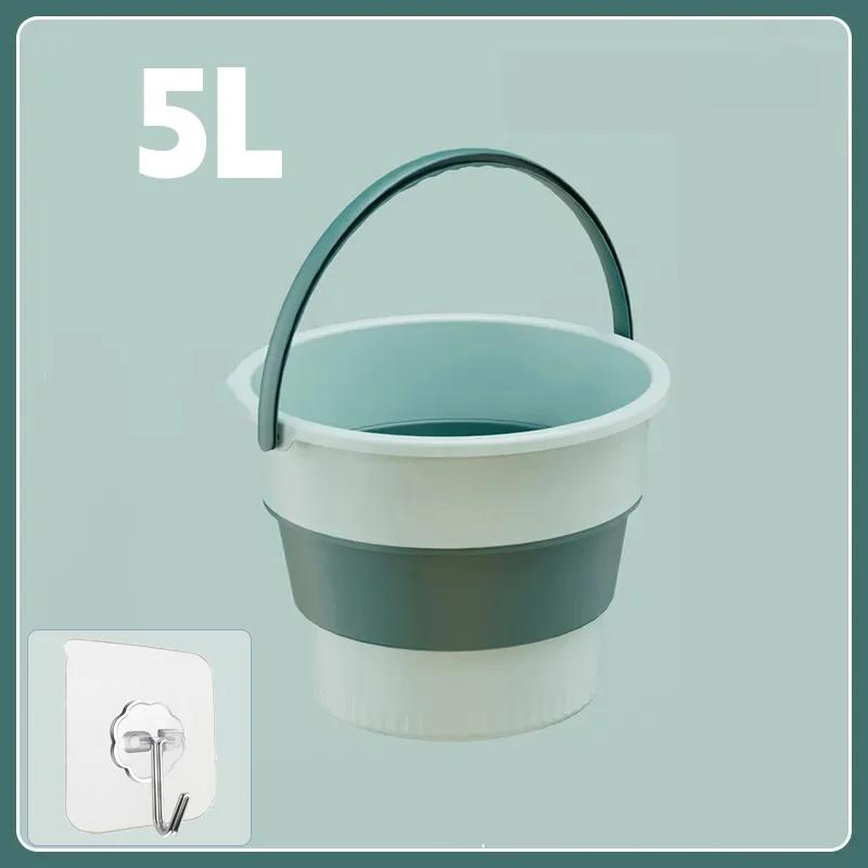 5/10/17L Folding Portable Bucket Multifunctional Thickened Silicone Bucket for Car Washing and Fishing Camping Folding Bucket