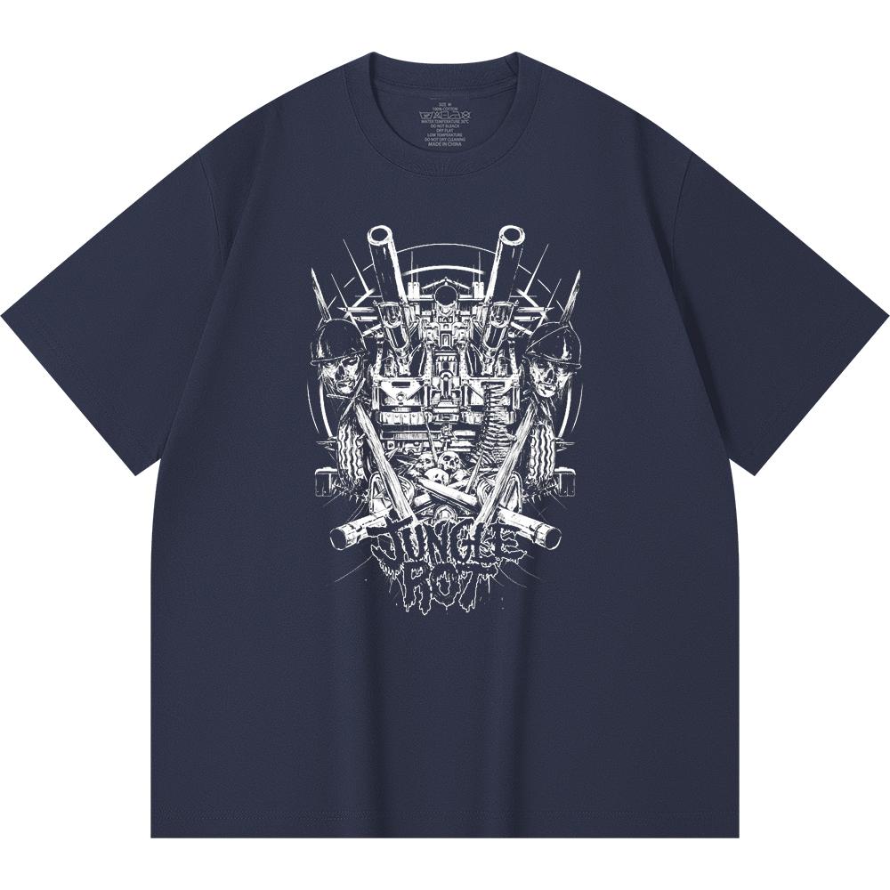 230 g/m² 100% Bavlna T-shirt Heavy Metal Rocková Kapela Tisk Populární Hudby Unisex Těžký Bavlněný T-shirt