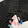 Airbrush Stencil For Nails Heart Bow Stars Pattern Hollow Nail Sticker Templates For French Manicure Tips Nail Design